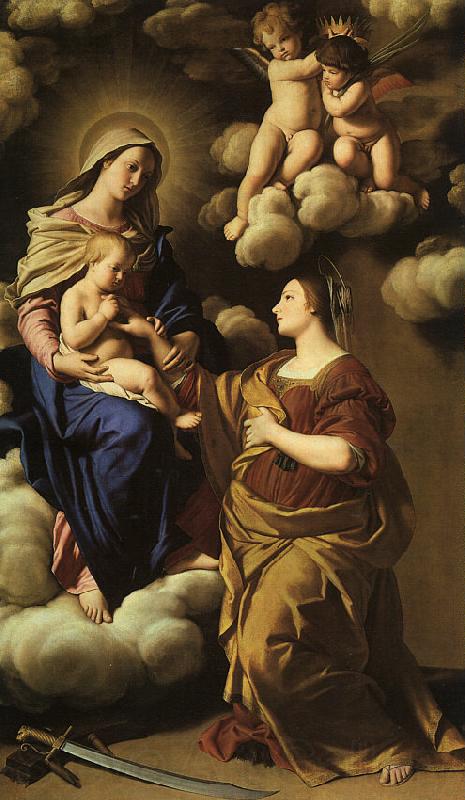 Giovan Battista Salvi Sassoferrato The Mystic Marriage of St.Catherine Norge oil painting art